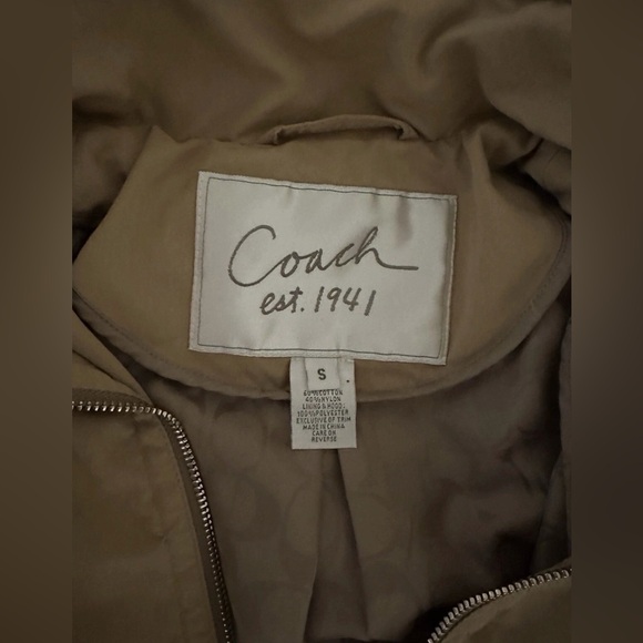 Coach Tan Utility Anorak Jacket with Hidden Hood — Size Small - Picture 3 of 10